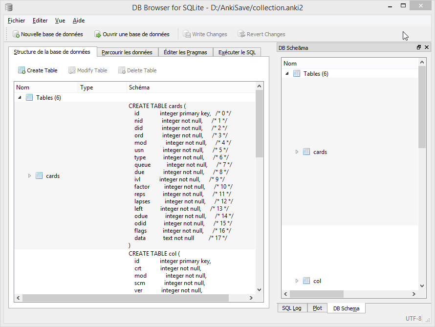 sqlitebrowser anki2 collection