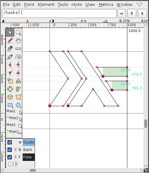 fontforge glyph haskell