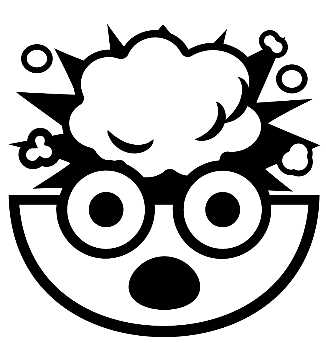 Unicode Exploding head SVG