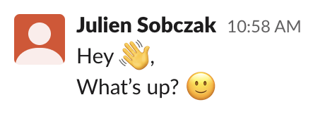 slack message